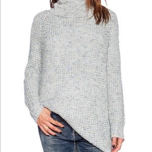 Free People Baby Blue Sweater w/ Loose Turtleneck